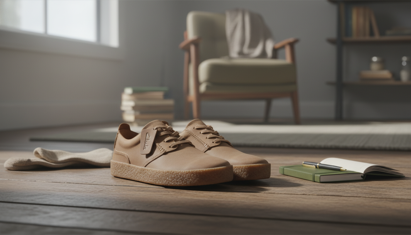 Clarks Men’s Beige Leather Lace-Ups: Fit, Style & Care