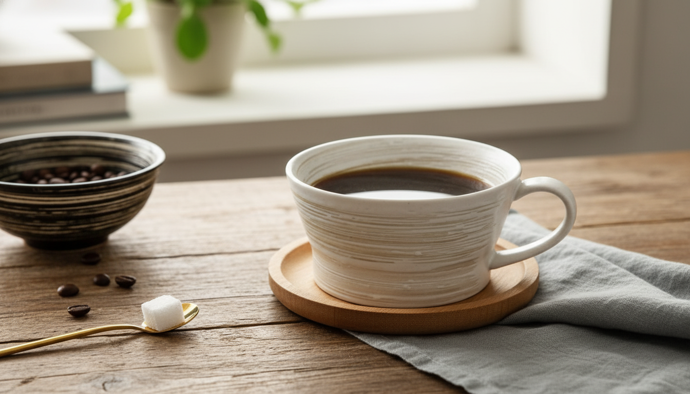 Sleek 12 oz Japanese-Style Ceramic Mug with Handle