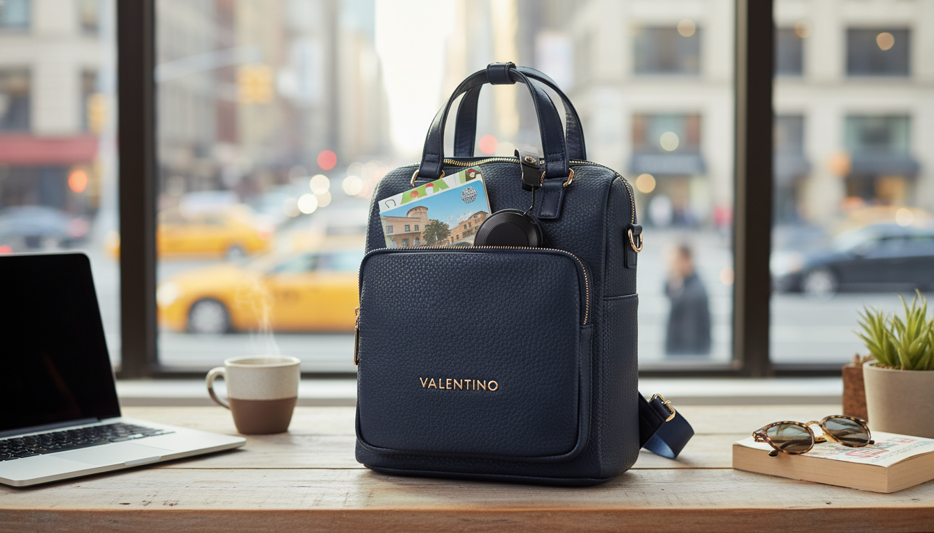 Valentino Dark Blue Backpack for Commute, Travel & Daily Carry