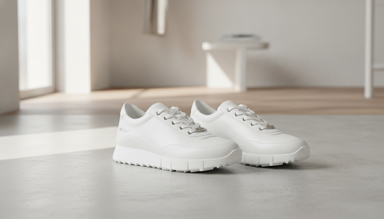 Jimmy Choo Monza Olel: White Leather Sneaker Fit & Care