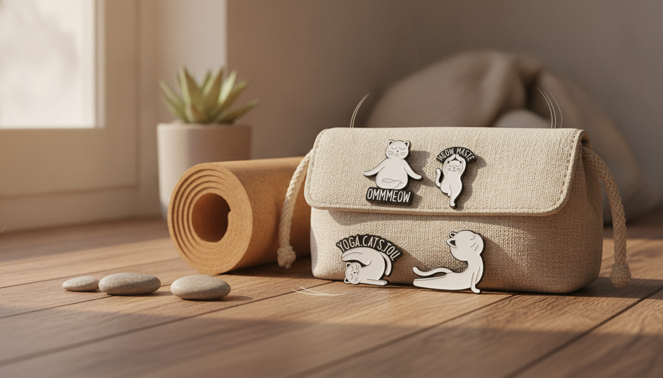 Zen Kitten Enamel Pin for Yoga & Meditation Lovers