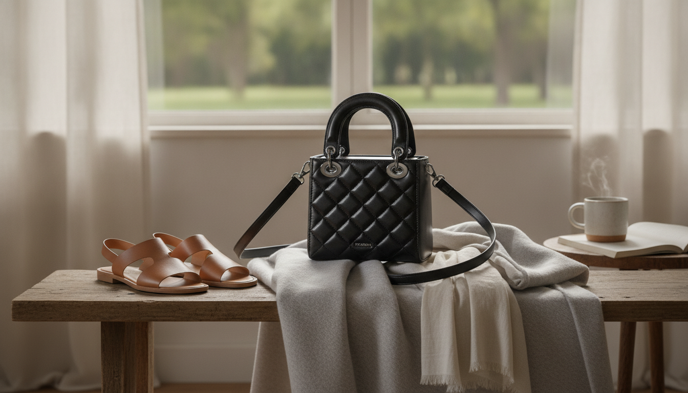 Soft Lambskin Crossbody Handbag: Genuine Leather Style