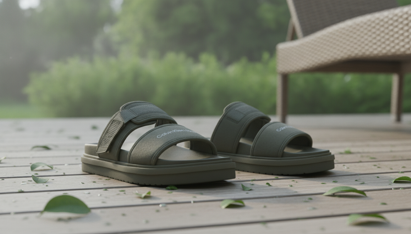 Calvin Klein Jeans Men’s Green Sandals for Daily Wear